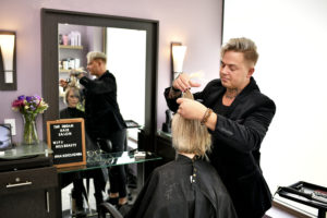 MY SALON Suite Member Josh Trotter cutting hair