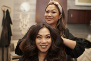 MY SALON Suite Member Kelby and client