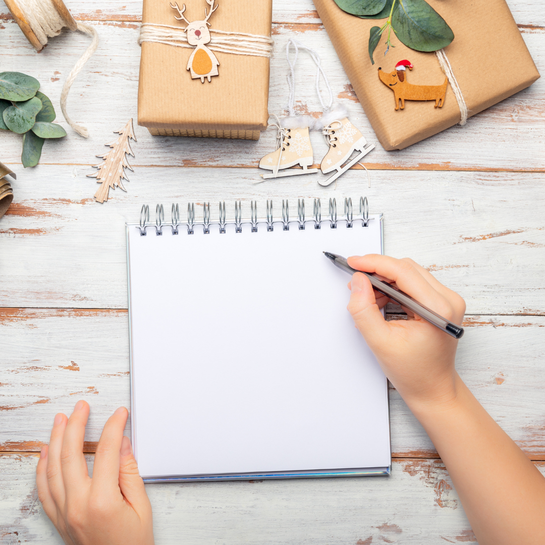 writing on a notepad