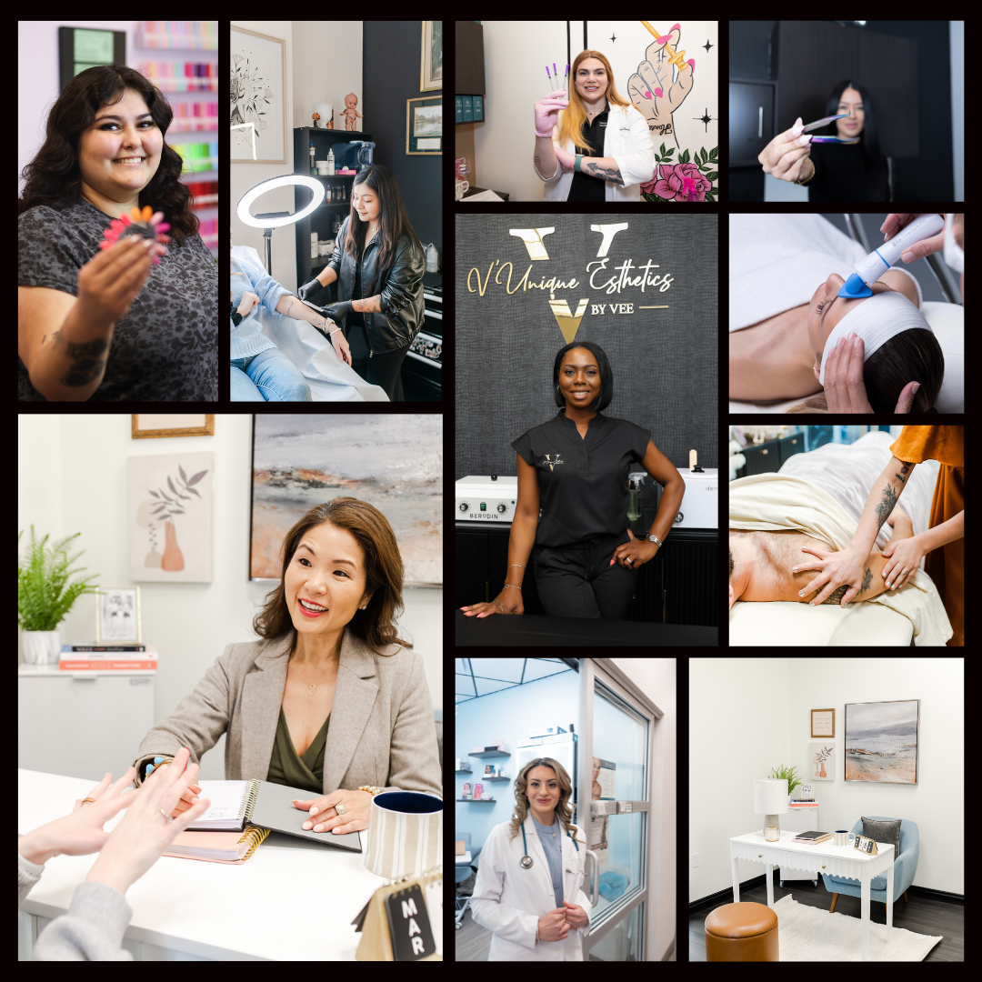 assorted images of beauty and wellness professionals